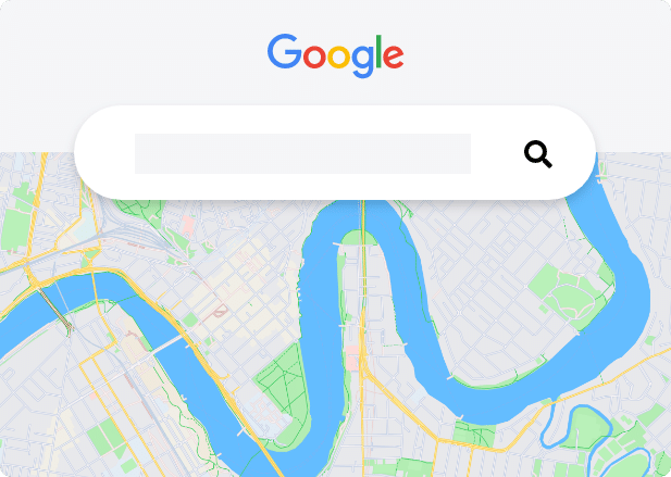 a mockup of google maps