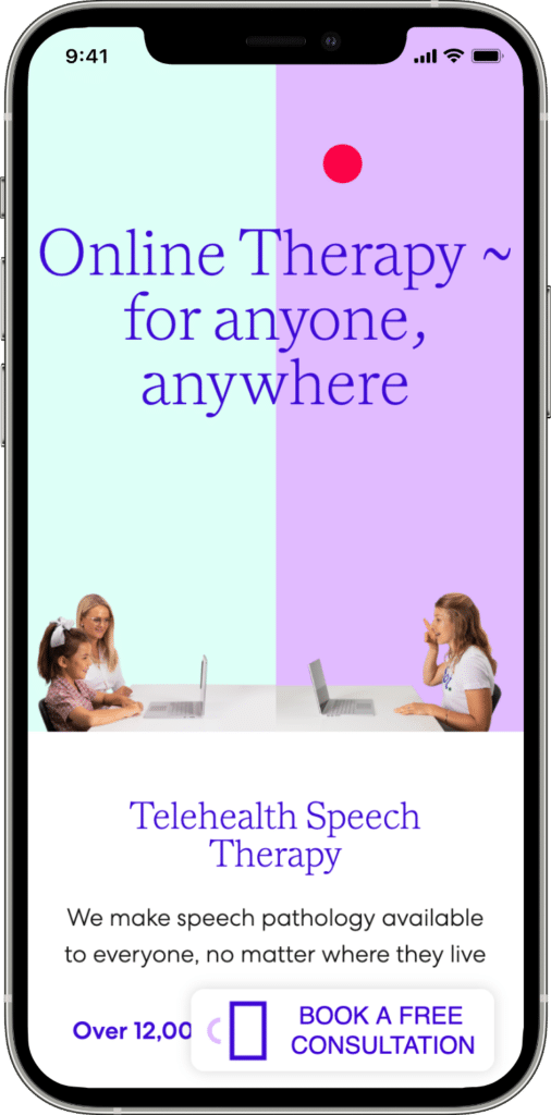 image of the spot therapy website on an iPhone 12